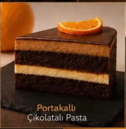 Portakallı Çikolatalı Pasta
